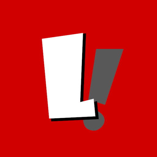 Das Mini-Logo des Vereins. Es zeigt den Buchstaben "L" in weiß und ein Ausrufezeichen in dunklem Grau. Beides befindet sich auf rotem Grund.